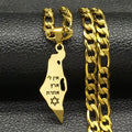 Israel kartkarta halsband – "Jag har inget annat land"