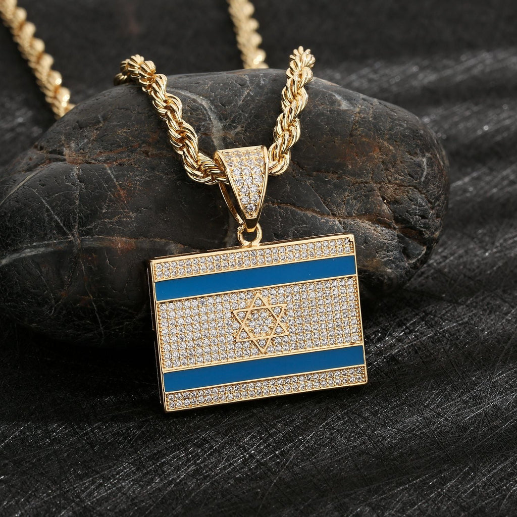 Israel flagghalsband – guld/kristall begränsad upplaga