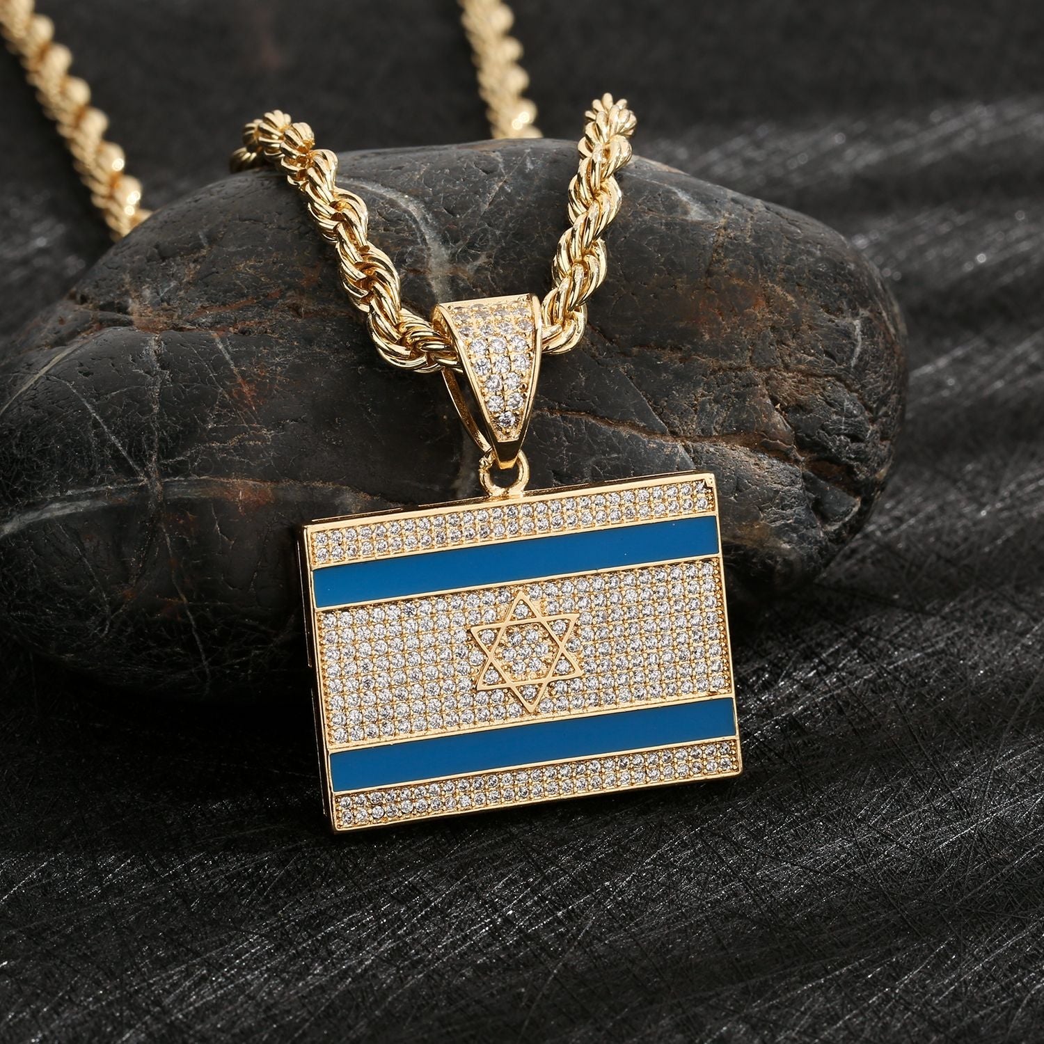 Israel flagghalsband – guld/kristall begränsad upplaga