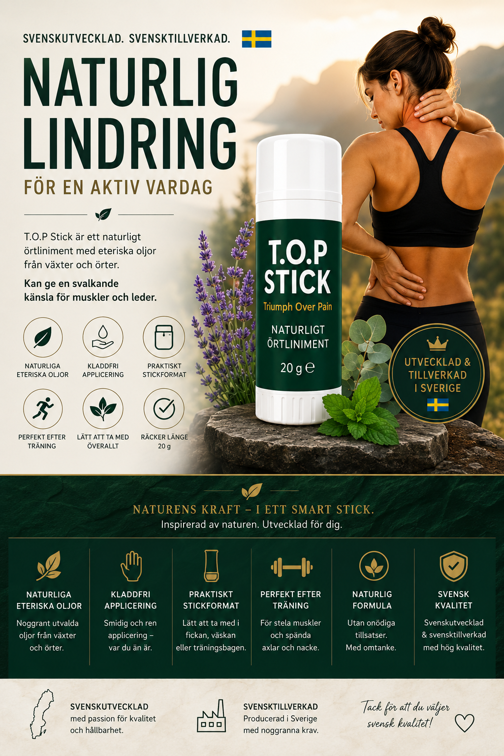 T.O.P Stick – Triumph Over Pain (Örtliniment 20g)