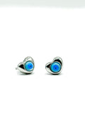 Hjärta onda ögat stiftörhängen – sterlingsilver (10mm)