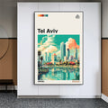 Tel Aviv väggposter – Retro-reseposter i vintage-stil