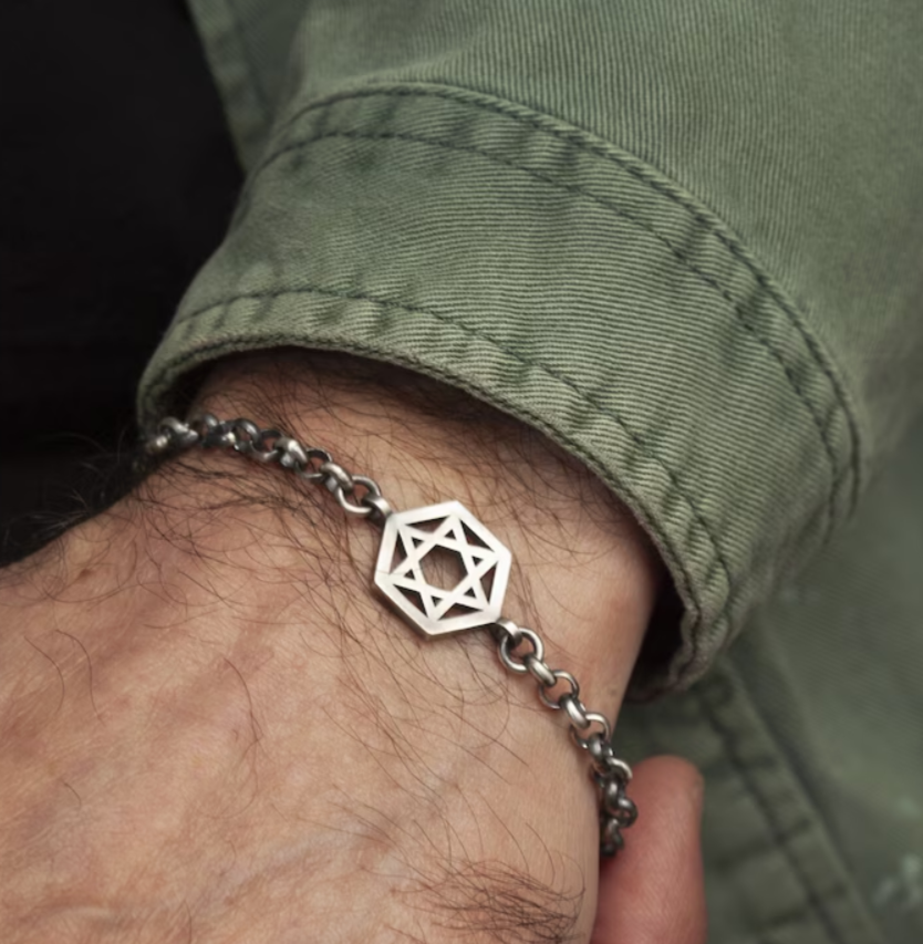 Geometriskt Davidsstjärna armband