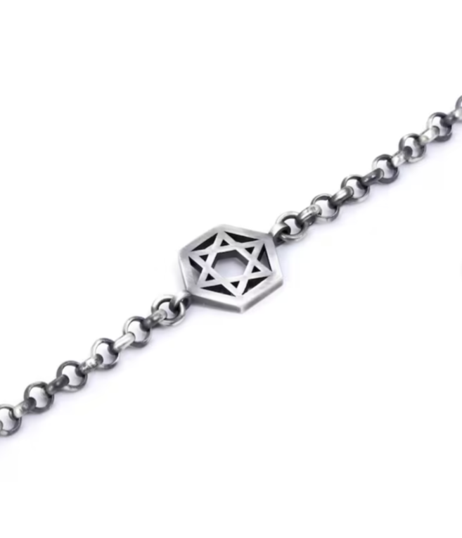 Geometriskt Davidsstjärna armband