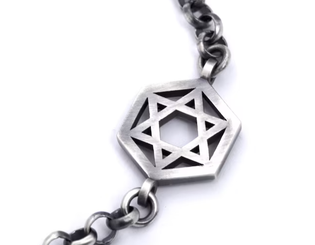 Geometriskt Davidsstjärna armband