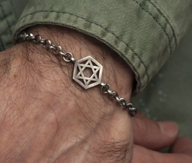 Geometriskt Davidsstjärna armband