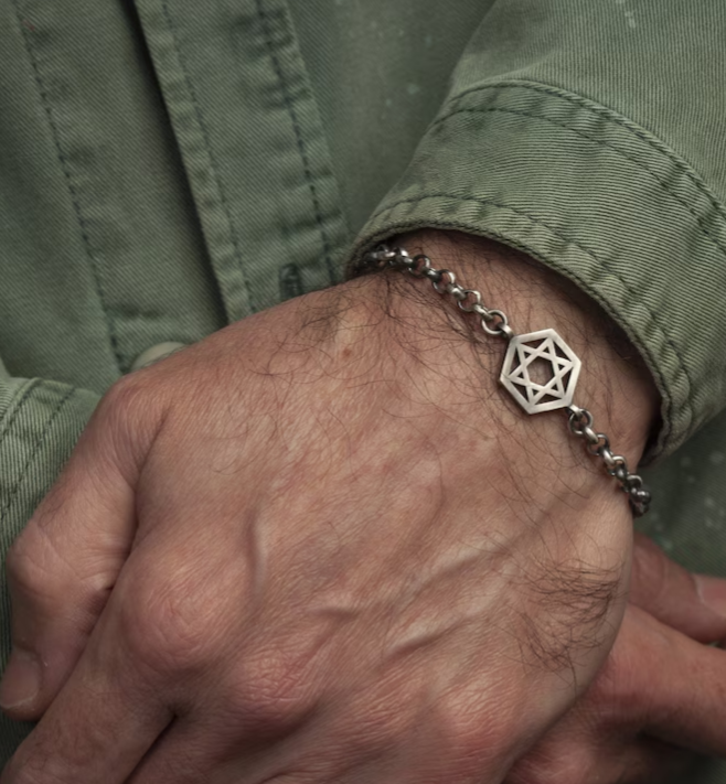 Geometriskt Davidsstjärna armband