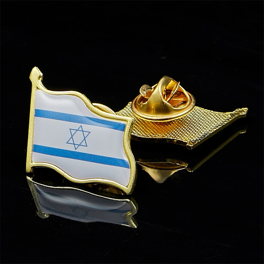 Israel flagg-pin – Metallemäljebadge (25mm)