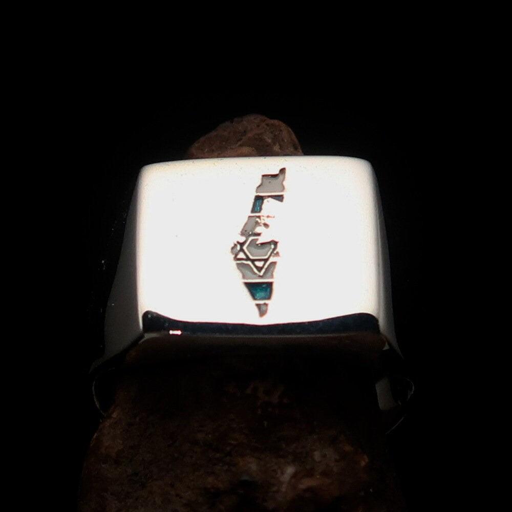 Israelisk flaggring – 925 sterlingsilver lillfinger ring