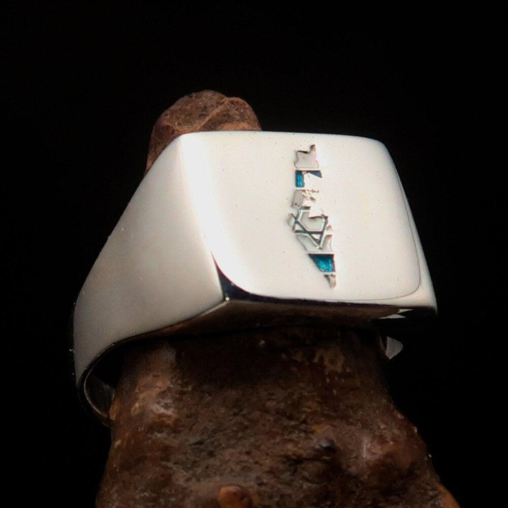Israelisk flaggring – 925 sterlingsilver lillfinger ring