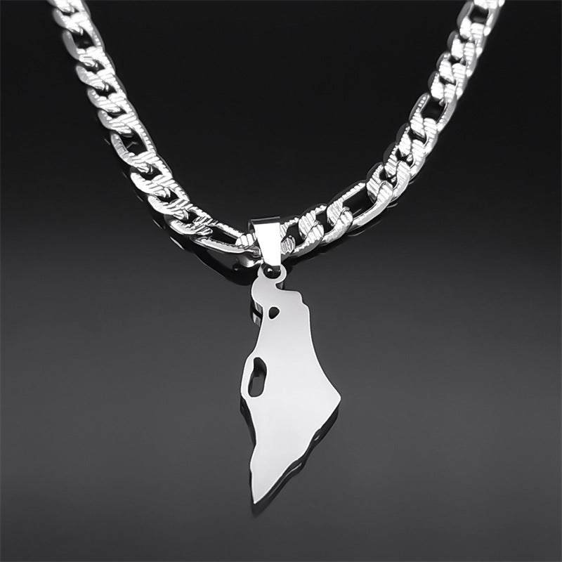Israel kartkarta halsband – "Jag har inget annat land"