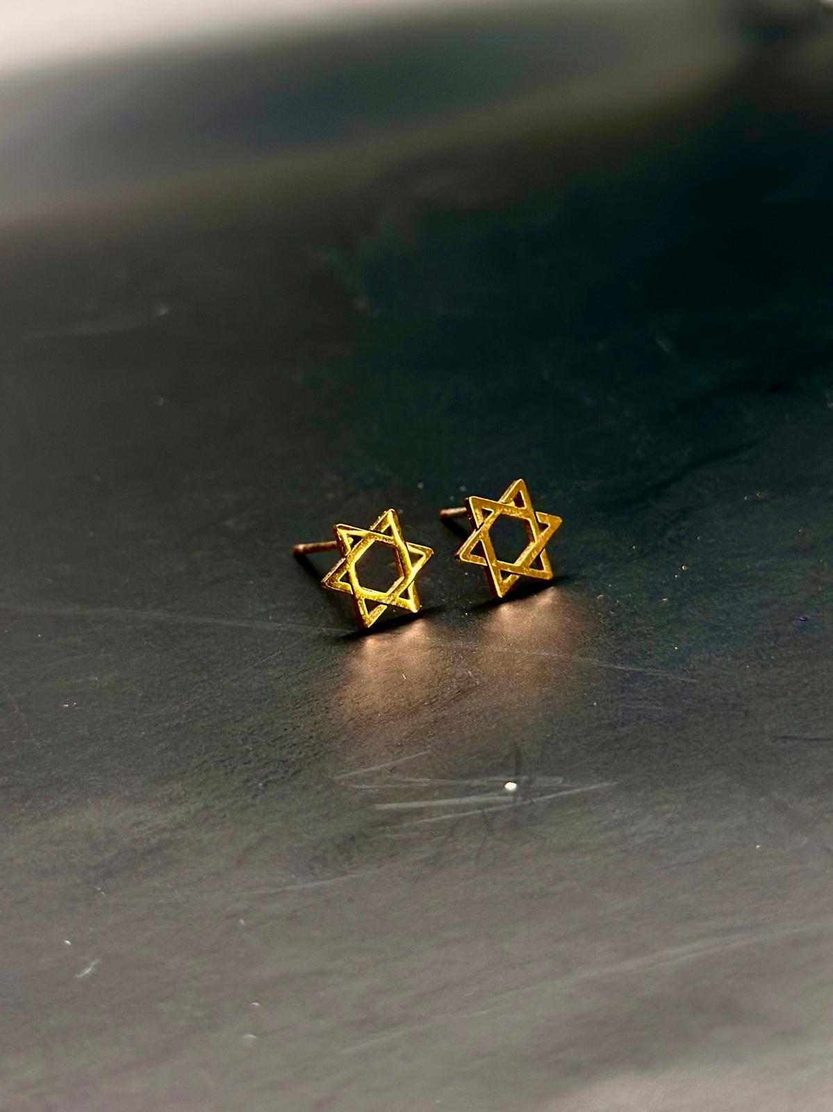 18k Gold Filled Star of David Stud Earrings
