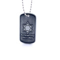 Davidsstjärna militärhalsband – Am Israel Chai / 7 okt 2023
