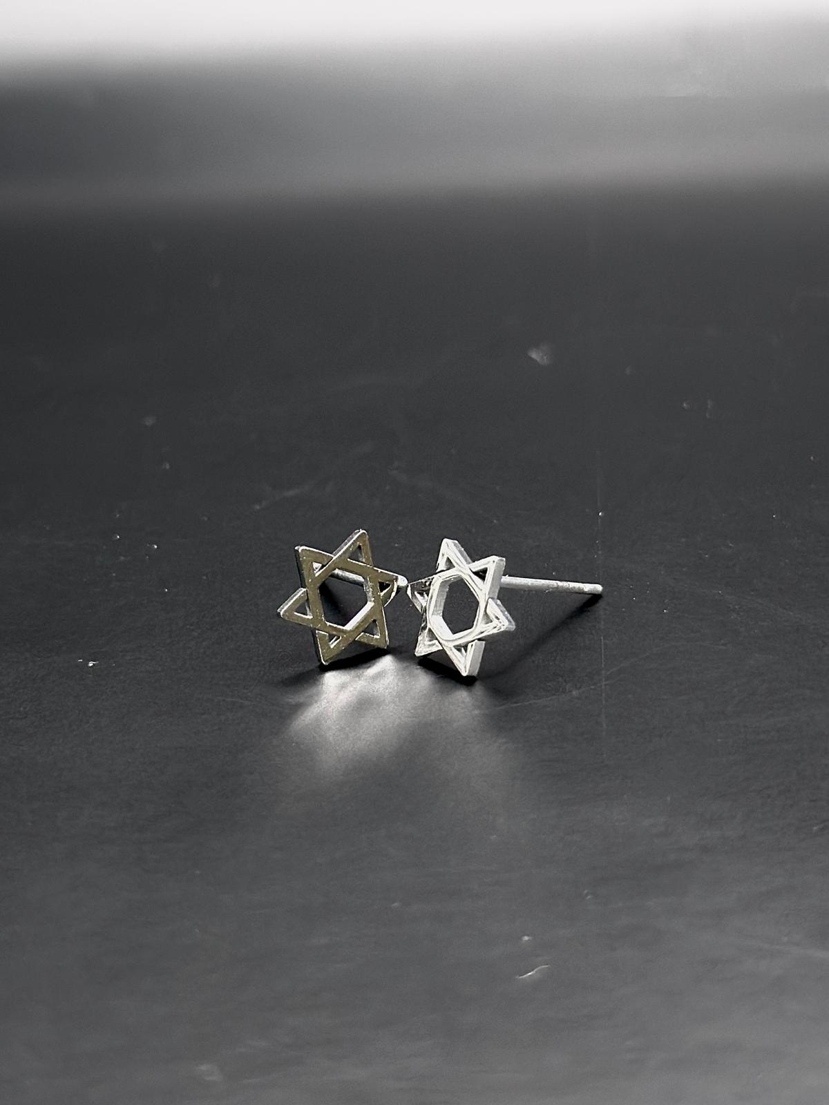 18k Gold Filled Star of David Stud Earrings
